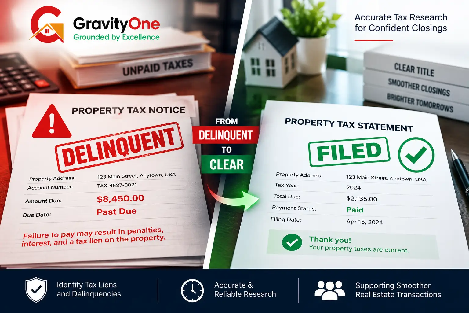 Delinquent vs current year property tax services comparison thumbnail – GravityOne Solution